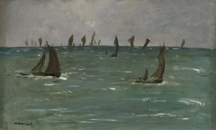Framed Print : Boats at Berck-sur-Mer, 1873. Creator: Edouard Manet (French, 1832-1883) Framed Print : Boats at Berck-sur-Mer, 1873. Creator: Edouard Manet (French, 1832-1883)