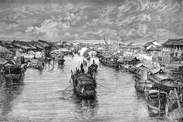 Boats on the Chinese Arroyo, near Saigon, Vietnam, 1895