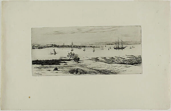 Boats in a Harbor, n.d. Creator: Edwin Edwards