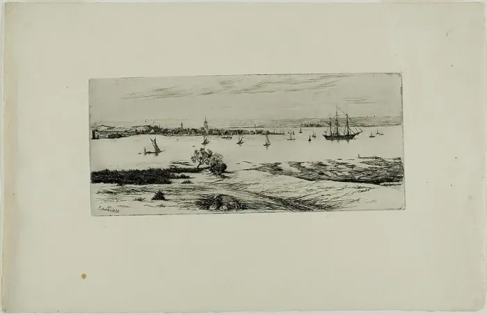 Framed Print : Boats in a Harbor, n.d. Creator: Edwin Edwards Framed Print : Boats in a Harbor, n.d. Creator: Edwin Edwards
