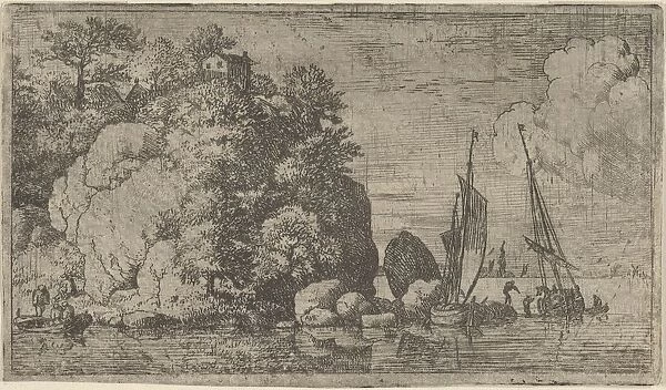 The Two Boats on the River, 17th century. Creator: Allart van Everdingen