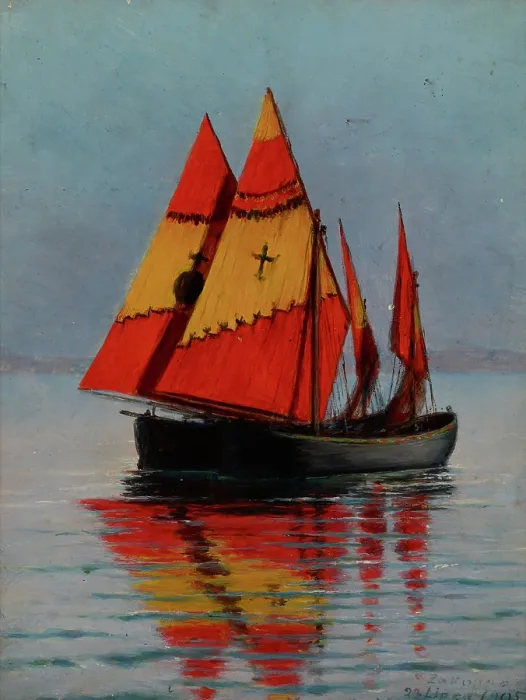 Framed Print : Boats on the Sea, July 23, 1905. Creator: Stanislaw Witkiewicz Framed Print : Boats on the Sea, July 23, 1905. Creator: Stanislaw Witkiewicz