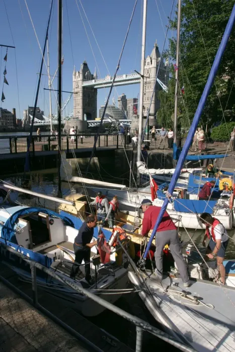 Framed Print : Boats in St Katherines Lock, London Framed Print : Boats in St Katherines Lock, London