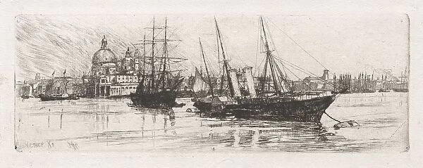 Two Boats, Venice, 1880. Creator: Otto H. Bacher (American, 1856-1909)