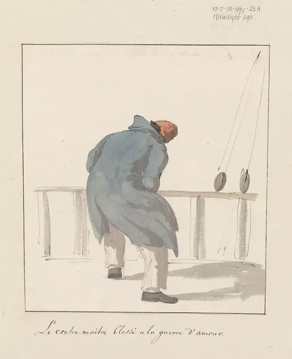 Framed Print : Boatswain on board the ship l'Heureuse Marianne, 1778. Creator: Louis Ducros Framed Print : Boatswain on board the ship l'Heureuse Marianne, 1778. Creator: Louis Ducros