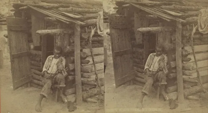 Framed Print : Bob and His Fiddle, 1876-1888. Creator: O. Pierre Havens