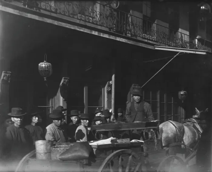Framed Print : Bob Lim and brother, Chinatown, San Francisco, between 1896 and 1906. Creator: Arnold Genthe Framed Print : Bob Lim and brother, Chinatown, San Francisco, between 1896 and 1906. Creator: Arnold Genthe