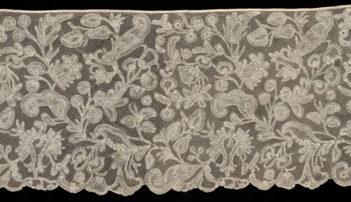 Framed Print : Bobbin Lace Flounce, 18th century. Creator: Unknown Framed Print : Bobbin Lace Flounce, 18th century. Creator: Unknown