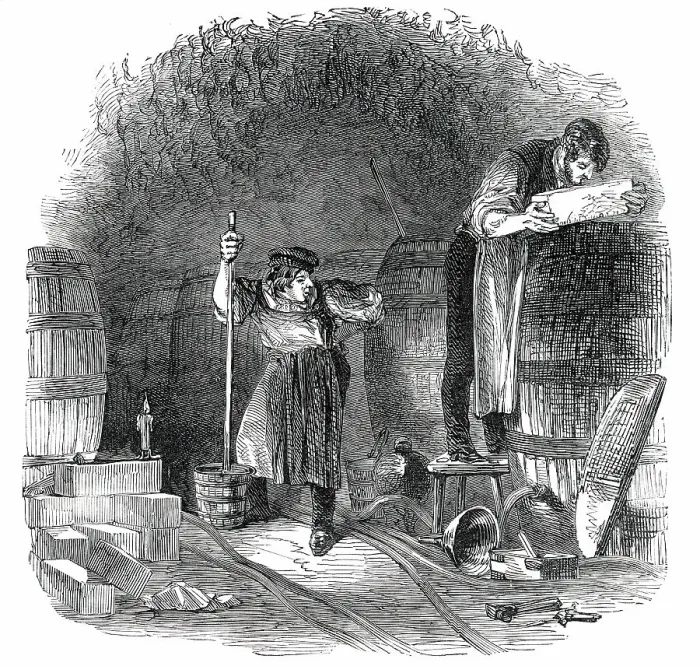 Framed Print : Bobbing the Beer, 1850. Creator: Unknown Framed Print : Bobbing the Beer, 1850. Creator: Unknown