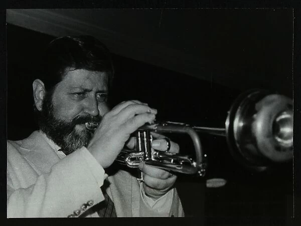 Bobby Shew playing his trumpet at The Bell, Codicote, Hertfordshire, 19 May 1985