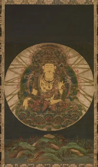 Framed Print : The Bodhisattva Akasagarbha (Kokuzo Bosatsu), 13th century. Creator: Anonymous () Framed Print : The Bodhisattva Akasagarbha (Kokuzo Bosatsu), 13th century. Creator: Anonymous ()