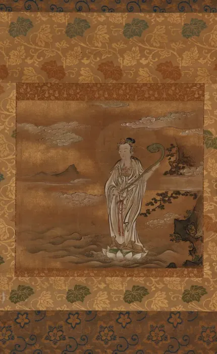 Framed Print : Bodhisattva crossing the sea, Edo period, 17th century. Creator: Kano Tan'yu Framed Print : Bodhisattva crossing the sea, Edo period, 17th century. Creator: Kano Tan'yu