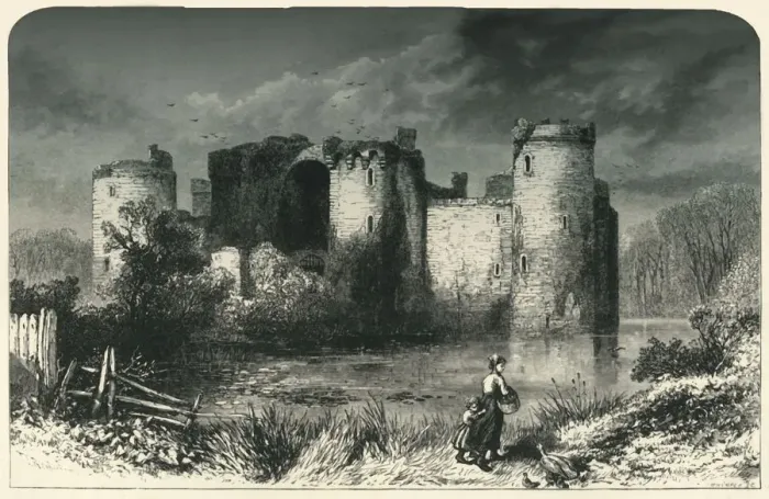 Framed Print : Bodiam Castle, Sussex, c1870 Framed Print : Bodiam Castle, Sussex, c1870