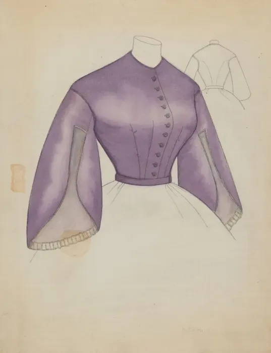 Framed Print : Bodice, c. 1937. Creator: Nancy Crimi Framed Print : Bodice, c. 1937. Creator: Nancy Crimi