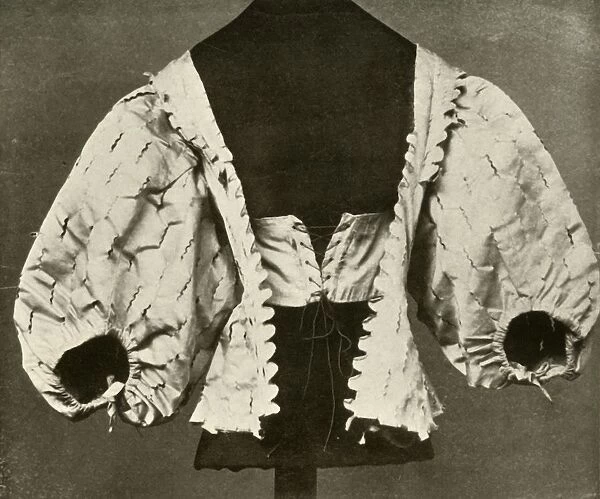 Bodice of white satin slashed and pinked, c1620-1640, (1937). Creator: Unknown