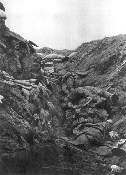 Bodies in a trench at Mort Homme, Verdun, France, 9 April 1916