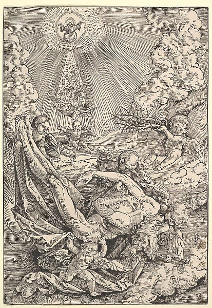 The Body of Christ Carried by Angels towards Heaven, 1516. Creator: Hans Baldung