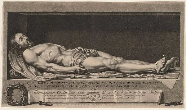 The Body of Christ in the Sepulchre, 1654. Creator: Nicolas de Platte-Montagne (French, 1631-1706)