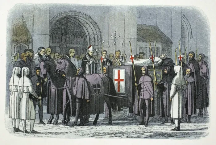 Framed Print : The body of Richard II brought to St Pauls Cathedral, London, 1400 (1864). Artist Framed Print : The body of Richard II brought to St Pauls Cathedral, London, 1400 (1864). Artist