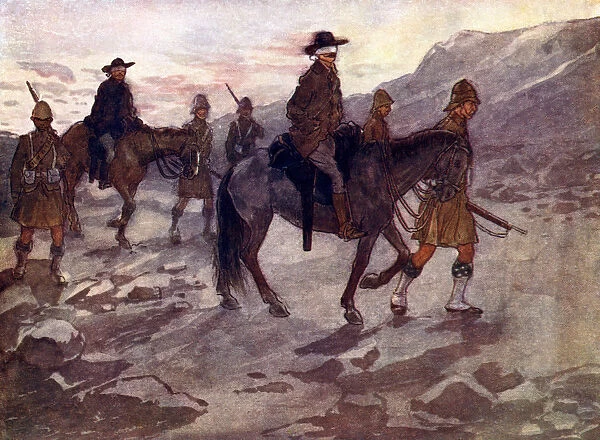 The Boer leaders were blindfolded and guarded by soldiers of the Black Watch, 1902, (1905).Artist: A S Forrest