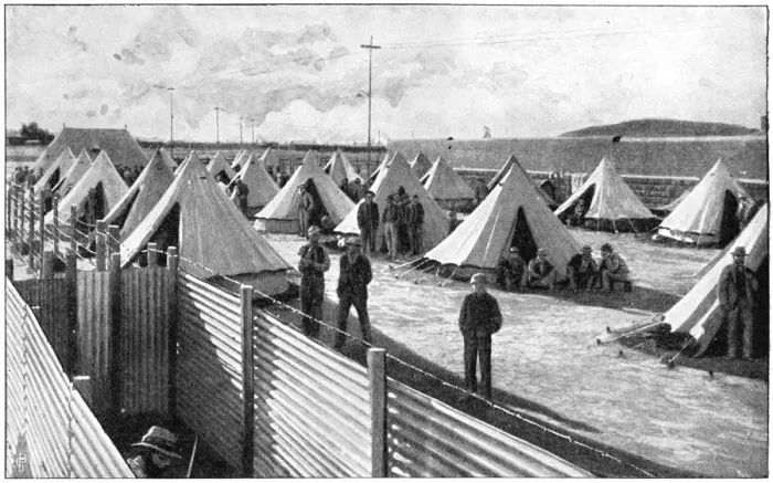 Framed Print : Boer prisoners in a camp at Bloemfontein, 2nd Boer War, 1899-1902 Framed Print : Boer prisoners in a camp at Bloemfontein, 2nd Boer War, 1899-1902
