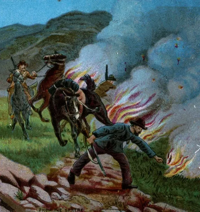 Framed Print : Boers Firing the Veldt, 1900 Framed Print : Boers Firing the Veldt, 1900