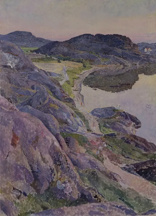 Framed Print : The Bögevik Road, 1919. Creator: Carl Wilhelmson Framed Print : The Bögevik Road, 1919. Creator: Carl Wilhelmson