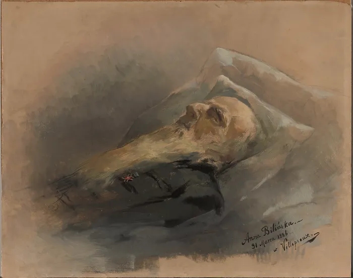 Framed Print : Bohdan Zaleski on His Deathbed, March 31, 1886. Creator: Anna Bilinska Framed Print : Bohdan Zaleski on His Deathbed, March 31, 1886. Creator: Anna Bilinska