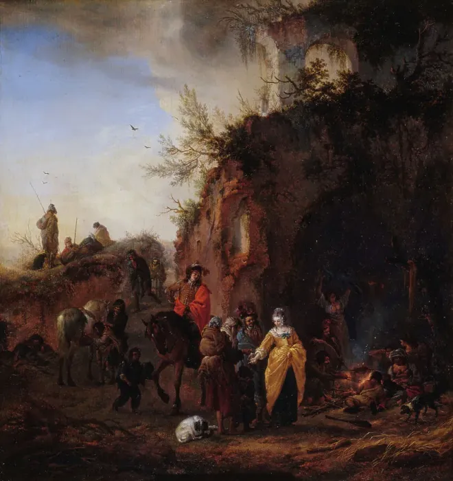 Framed Print : Bohemians, Avant 1652-1653. Creator: Philip Wouverman Framed Print : Bohemians, Avant 1652-1653. Creator: Philip Wouverman
