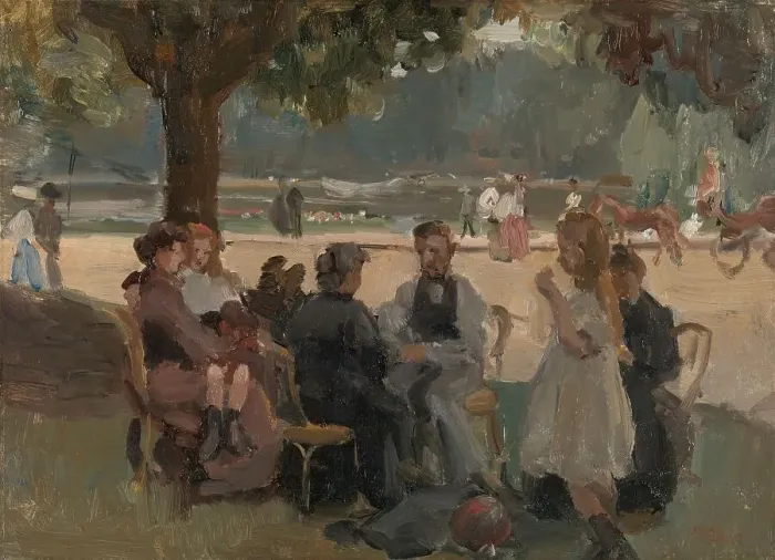 Framed Print : In the Bois de Boulogne near Paris, c.1906. Creator: Isaac Lazerus Israels Framed Print : In the Bois de Boulogne near Paris, c.1906. Creator: Isaac Lazerus Israels