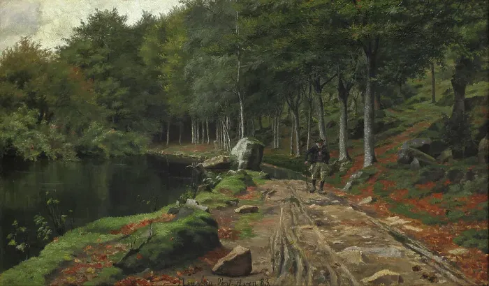 Framed Print : The Bois d'Amour in Pont-Aven, 1883. Creator: Luplau, Marie (1848-1925) Framed Print : The Bois d'Amour in Pont-Aven, 1883. Creator: Luplau, Marie (1848-1925)