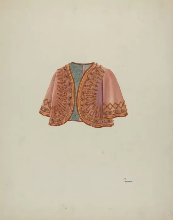 Framed Print : Bolero Jacket, c. 1940. Creator: Josephine C. Romano Framed Print : Bolero Jacket, c. 1940. Creator: Josephine C. Romano
