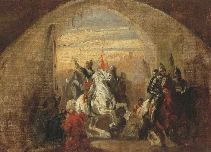 Framed Print : Boleslaw I Chrobry entering conquered Kiev, c. 1837. Artist: Michalowski, Piotr (1800-1855) Framed Print : Boleslaw I Chrobry entering conquered Kiev, c. 1837. Artist: Michalowski, Piotr (1800-1855)