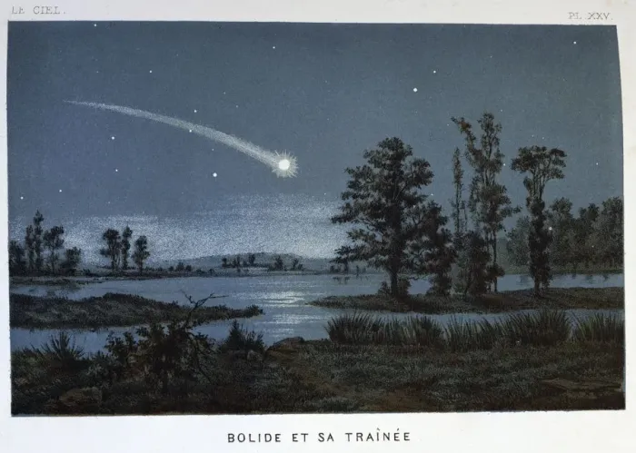 Framed Print : Bolide and its train, 1870 Framed Print : Bolide and its train, 1870