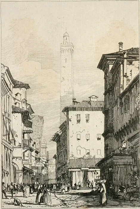 Framed Print : Bologna, between 1826 and 1827. Creator: Richard Parkes Bonington Framed Print : Bologna, between 1826 and 1827. Creator: Richard Parkes Bonington