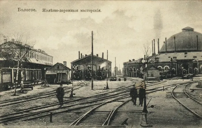Framed Print : Bologoye. The Railroad Depot, 1900s. Artist: Anonymous Framed Print : Bologoye. The Railroad Depot, 1900s. Artist: Anonymous