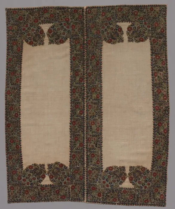 Framed Print : Front and Back of a Bolster Case, 1700s. Creator: Unknown Framed Print : Front and Back of a Bolster Case, 1700s. Creator: Unknown