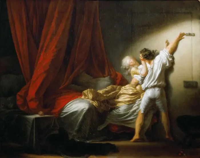 Framed Print : The Bolt (Le Verrou). Artist: Fragonard, Jean Honore (1732-1806) Framed Print : The Bolt (Le Verrou). Artist: Fragonard, Jean Honore (1732-1806)