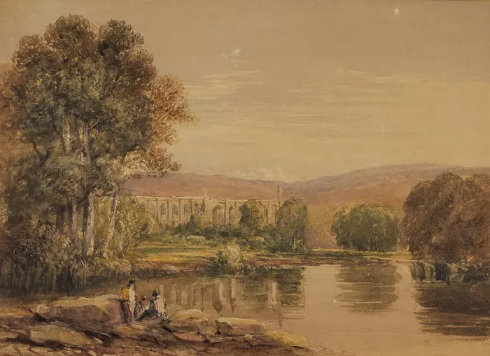 Framed Print : Bolton Abbey, Yorkshire, 1841-44. Creator: David Cox the Elder Framed Print : Bolton Abbey, Yorkshire, 1841-44. Creator: David Cox the Elder