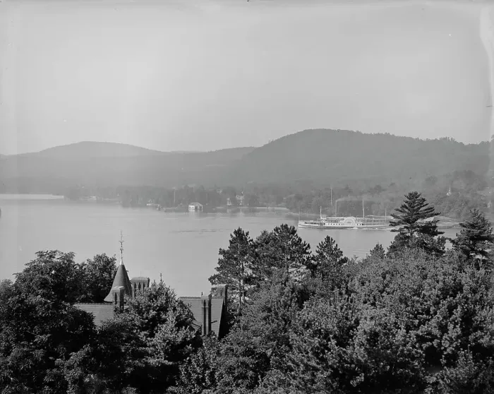 Framed Print : Bolton Bay from the Sagamore, Green Island, Lake George, c1904. Creator: Unknown Framed Print : Bolton Bay from the Sagamore, Green Island, Lake George, c1904. Creator: Unknown