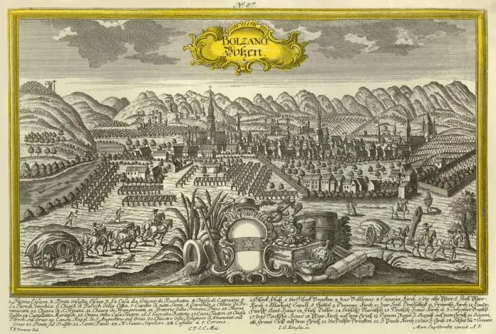 Framed Print : Bolzano, c1740. Creator: Johann Georg Ringlin Framed Print : Bolzano, c1740. Creator: Johann Georg Ringlin