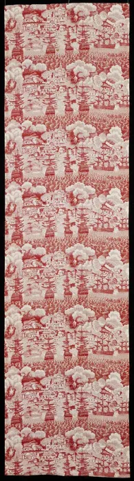 Framed Print : The Bombardment of Algiers (Furnishing Fabric), Great Britain, After 1816 Framed Print : The Bombardment of Algiers (Furnishing Fabric), Great Britain, After 1816
