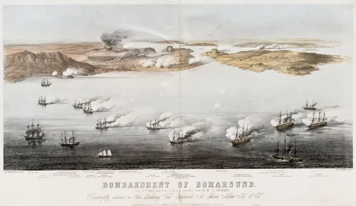 Framed Print : Bombardment of Bomarsund, 1854. Artist: Dolby, Edwin Thomas (active 1849-1865) Framed Print : Bombardment of Bomarsund, 1854. Artist: Dolby, Edwin Thomas (active 1849-1865)