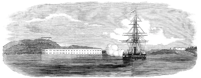 Framed Print : Bombardment of Bomarsund, 1854. Creator: Unknown Framed Print : Bombardment of Bomarsund, 1854. Creator: Unknown
