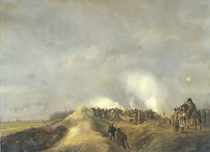 Framed Print : The Bombardment of Naarden, April 1814, 1814. Creator: Pieter Gerardus van Os Framed Print : The Bombardment of Naarden, April 1814, 1814. Creator: Pieter Gerardus van Os