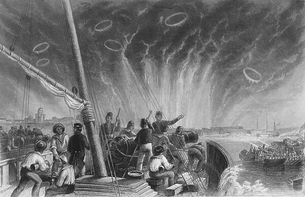 Bombardment of Sweaborg, 1859. Artist: John Watkins