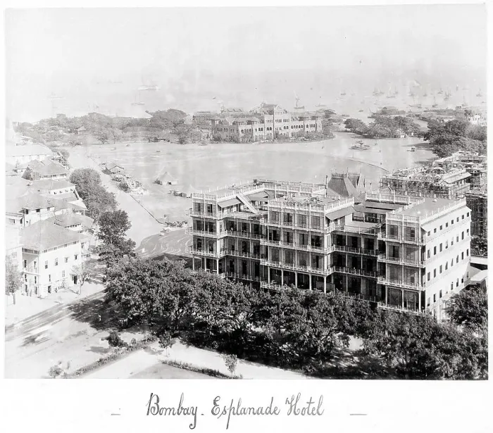 Framed Print : Bombay Esplanade Hotel, Late 1860s. Creator: Samuel Bourne