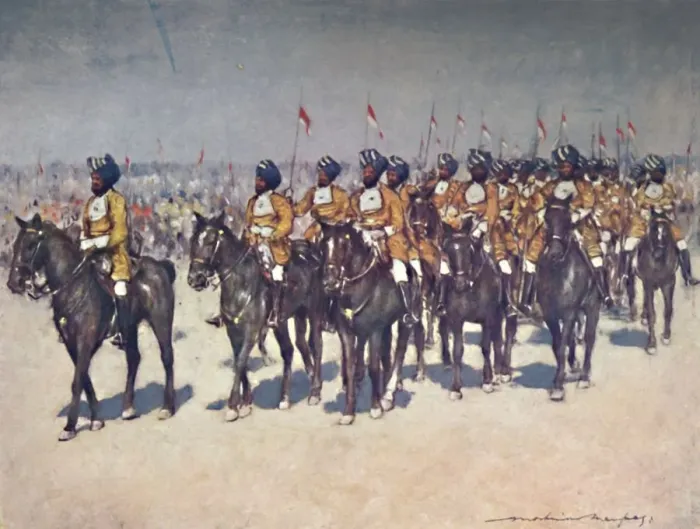 Framed Print : Bombay Retainers, 1903. Artist: Mortimer L Menpes Framed Print : Bombay Retainers, 1903. Artist: Mortimer L Menpes