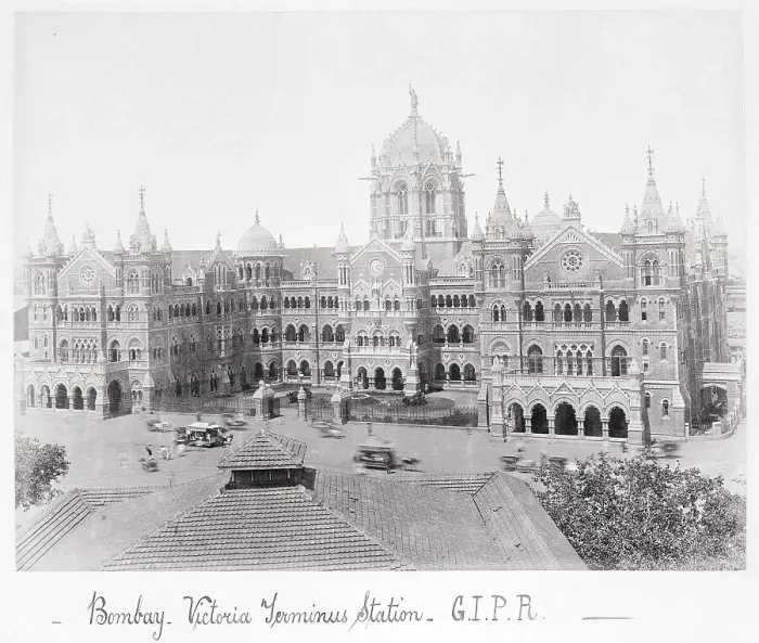 Framed Print : Bombay, Victoria Terminus Station-G.I.P.R, Late 1860s. Creator: Samuel Bourne