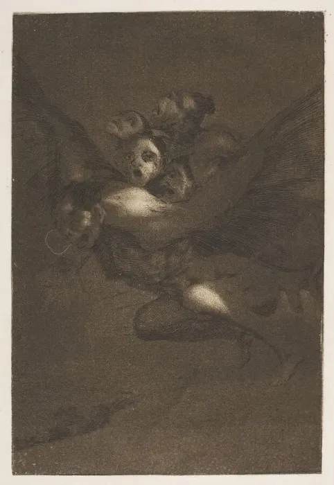 Framed Print : Bon Voyage (Buen Viage), from The Caprices (Los Caprichos), plate 64, 1799 Framed Print : Bon Voyage (Buen Viage), from The Caprices (Los Caprichos), plate 64, 1799